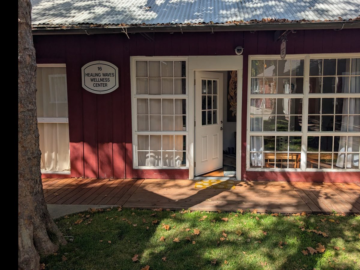 The front door of Healing Waves Wellness Center