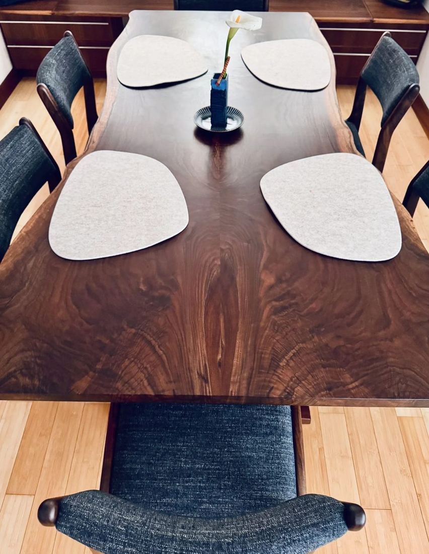 A dining table built by TrumanMade Woodworking